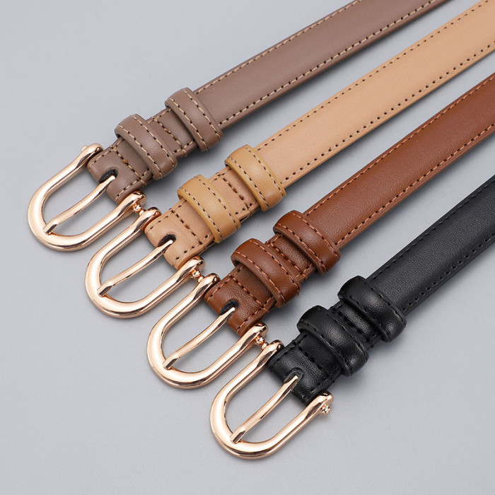Leather Belt Versatile Design for Jeans Blazer Dresses Business Casual Black