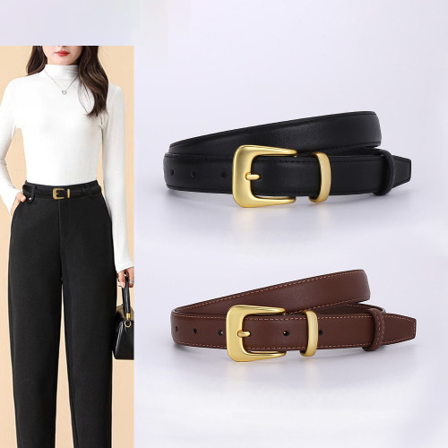 Fashion Versatile Skinny Belt for Jeans Skirts Tailored Pants Business Casual