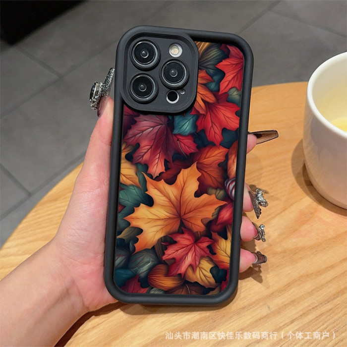 For iPhone 17 Air 17 Pro Max 16 15 14 13 12 11 XR 7 Phone Cover  Art Maple Leaf