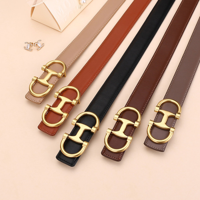 Leather Versatile Decorative Belt – Stylish for Jeans Business Casual black Eleg