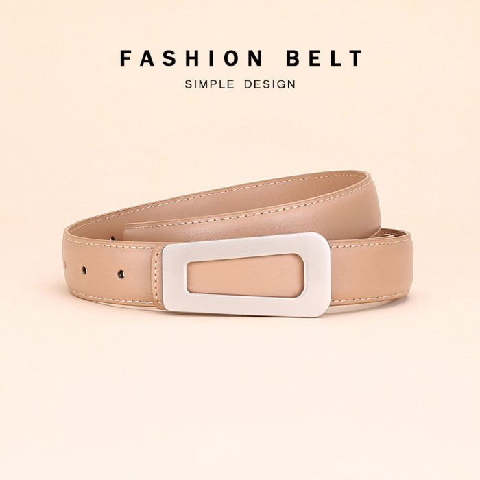 Versatile Leather Business Stylish Minimalist Suit Jeans black Casual Belt Elegant