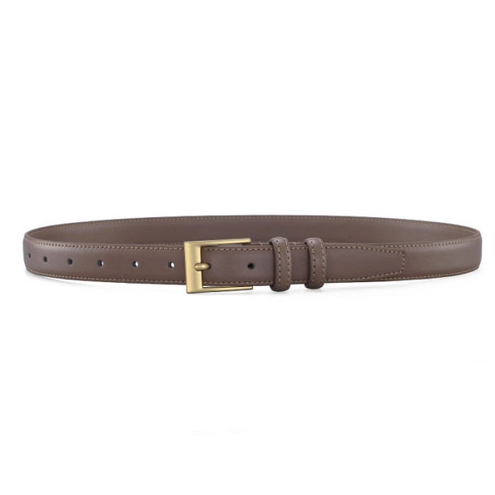 Leather Belt Versatile Minimalist Design for Jeans Suit Skirt Business Casual