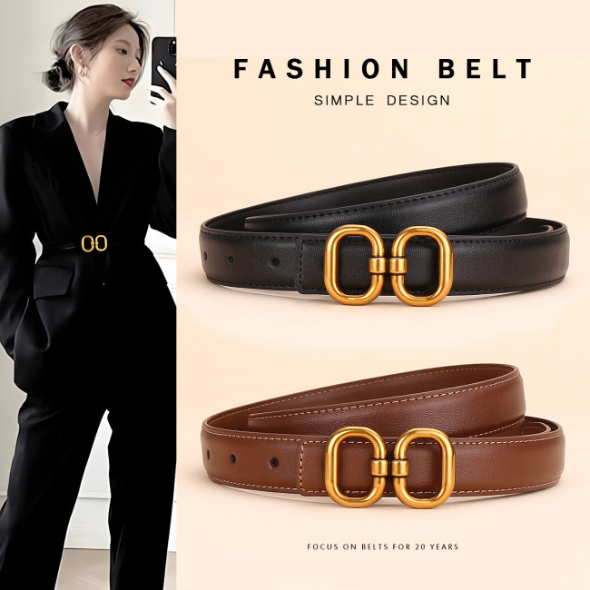 Leather Versatile Decorative Belt Suit Jeans Business Casual Black Elegant popular