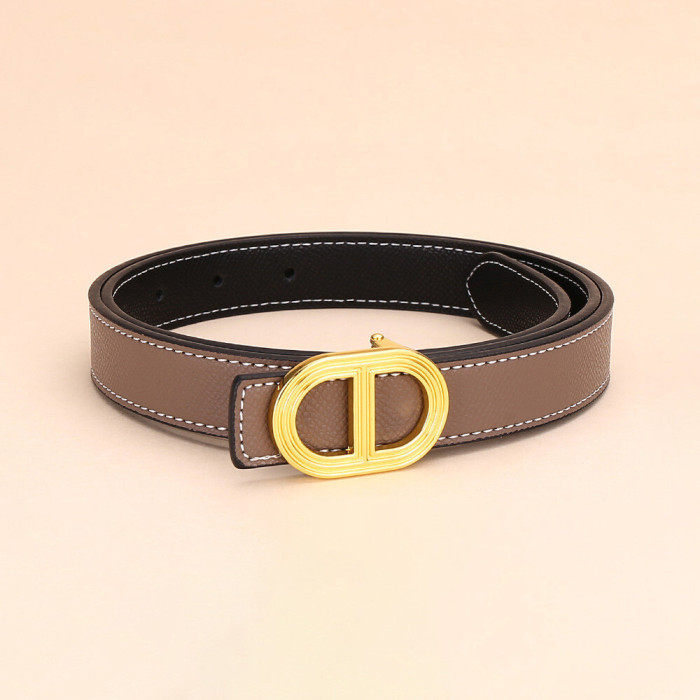 Versatile Decorat Leather Slide Buckle Belt Black for Suit Pants Business Casual