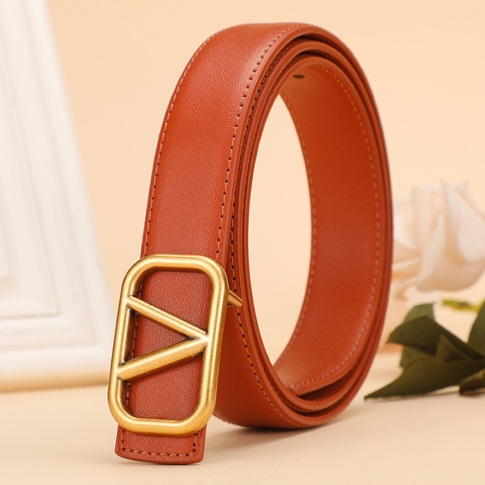 Skinny Letter Belt Versatile for Jeans Skirts Tailored Pants Casual black business