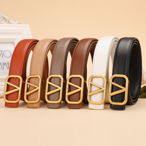 Skinny Letter Belt Versatile for Jeans Skirts Tailored Pants Casual black business