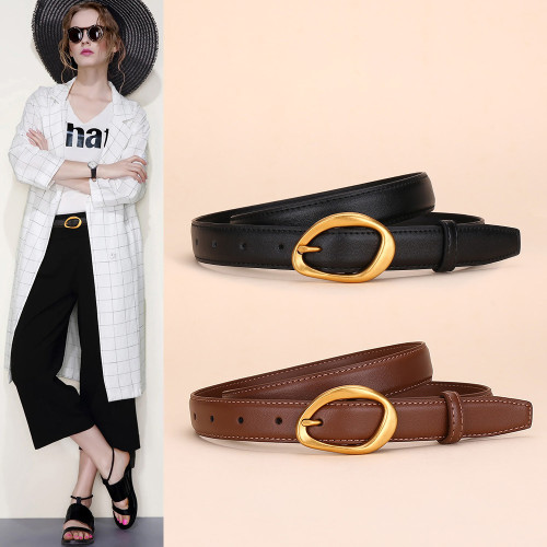 Leather Black Belt Versatile for Jeans Skirts Tailored Pants Business Casual