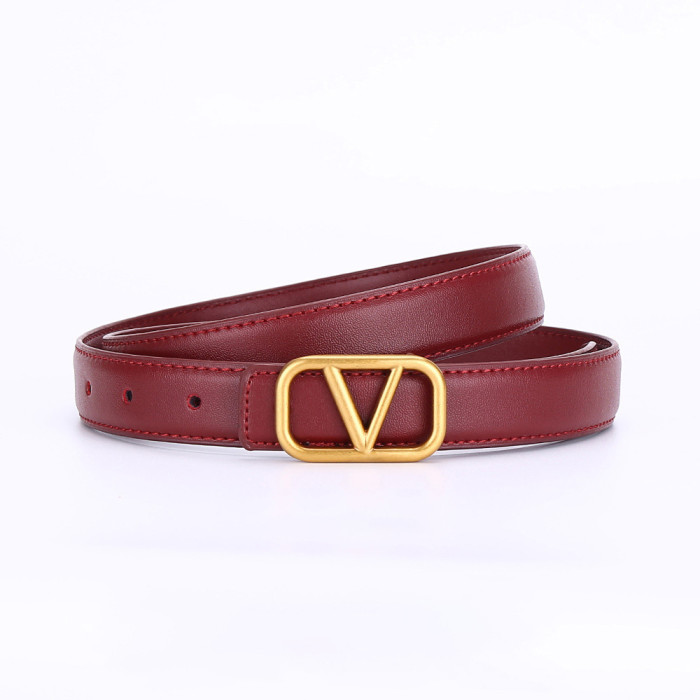 Skinny Letter Belt Versatile for Jeans Skirts Tailored Pants Casual black business