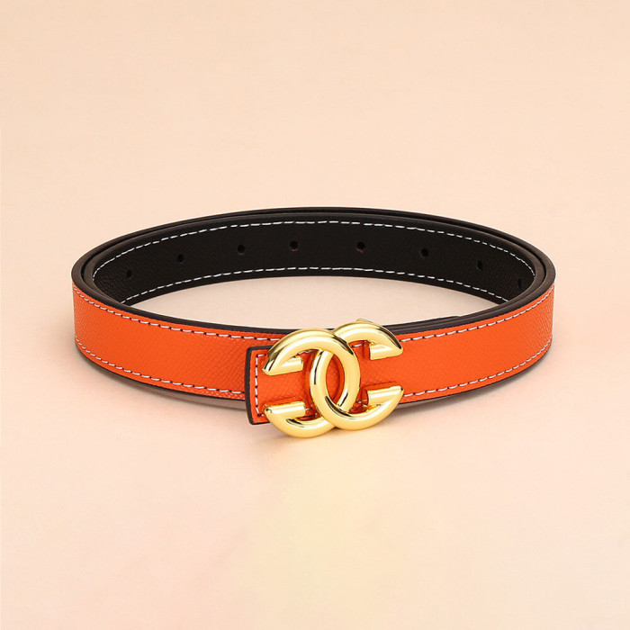 Versatile Decorat Leather Slide Buckle Belt Black for Suit Pants Business Casual