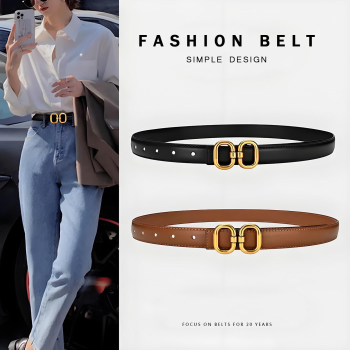 Leather Versatile Decorative Belt Suit Jeans Business Casual Black Elegant popular