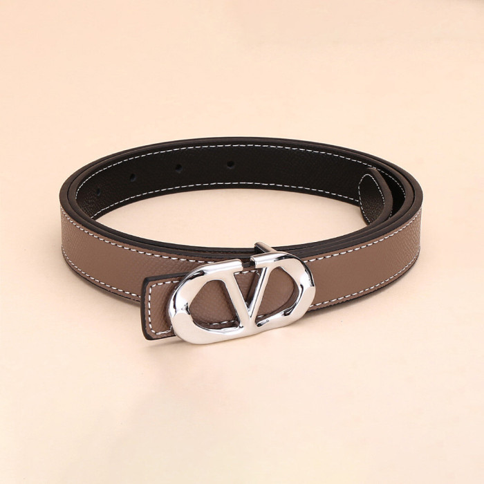 Versatile Decorat Leather Slide Buckle Belt Black for Suit Pants Business Casual