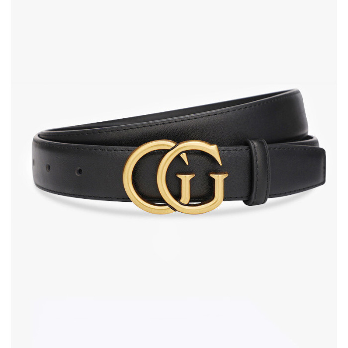 Versatile Leather Black Belt Fashion Trendy for Jeans Dresses Business Casual