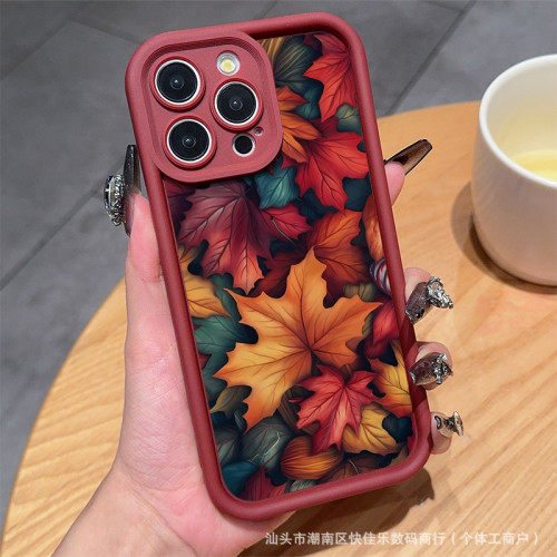 For iPhone 17 Air 17 Pro Max 16 15 14 13 12 11 XR 7 Phone Cover  Art Maple Leaf