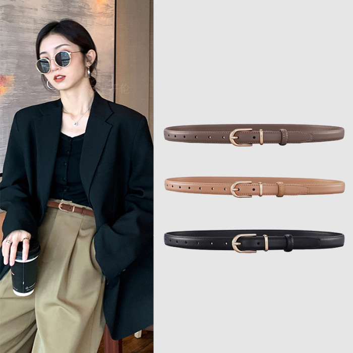 Leather Belt Versatile Design for Suits Jeans Business Casual Skirts Shorts Pant