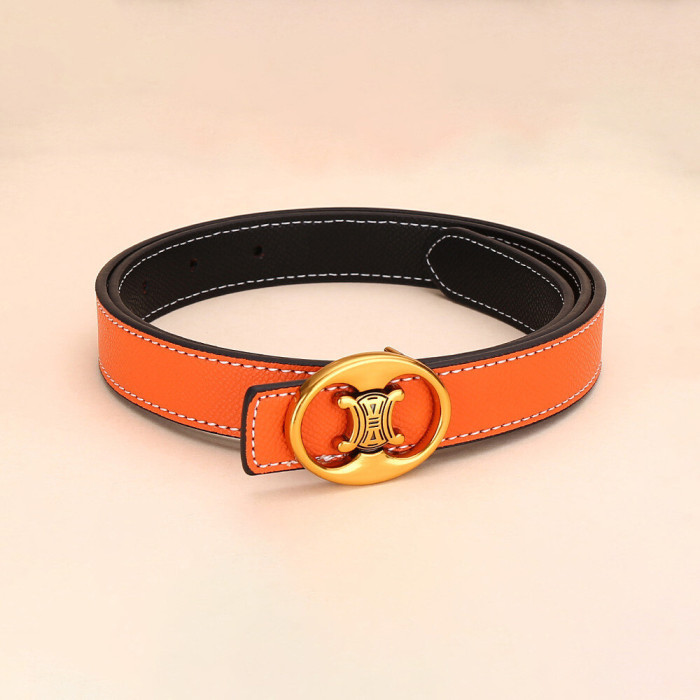Versatile Decorat Leather Slide Buckle Belt Black for Suit Pants Business Casual