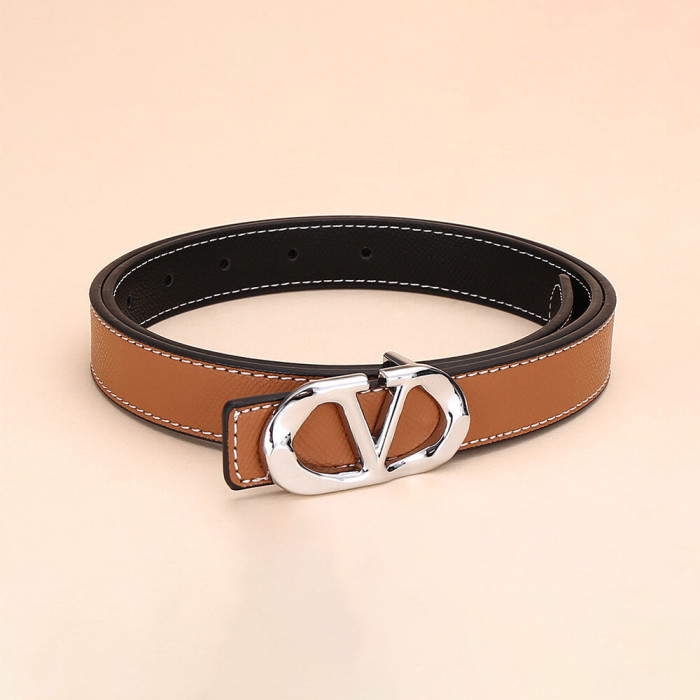 Versatile Decorat Leather Slide Buckle Belt Black for Suit Pants Business Casual