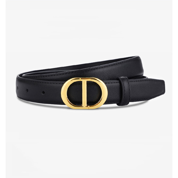 Stylish Versatile Decorative Leather Belt for Jeans Black Business Casual Elegan