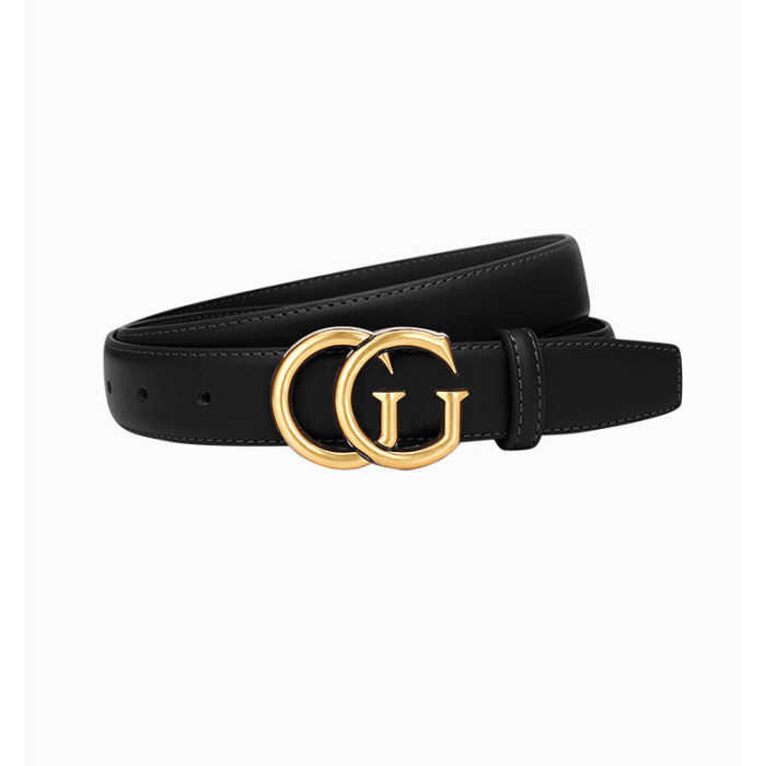 Leather Versatile Black Belt for Jeans Tailored Pants Skirts Business Casual