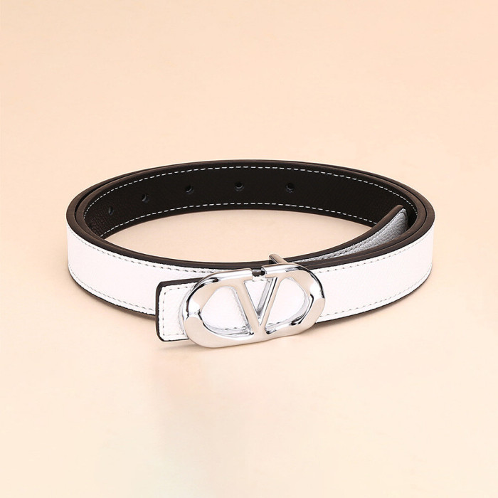 Versatile Decorat Leather Slide Buckle Belt Black for Suit Pants Business Casual