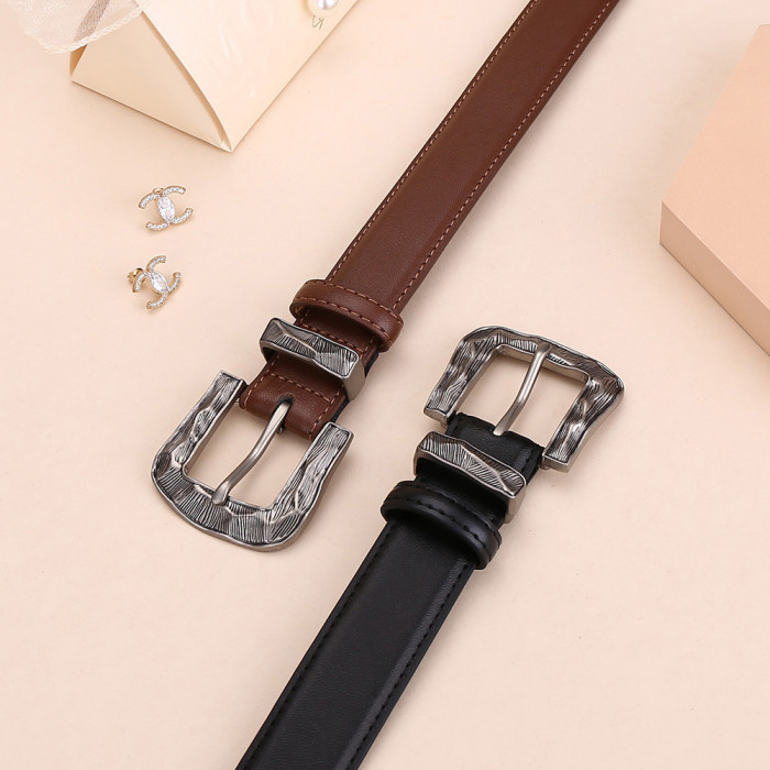 Vintage Versatile Trendy Black Belt for Jeans Skirts Suit Pants Business Casual