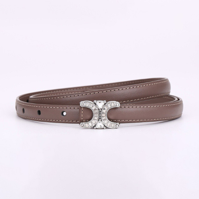 Fashion Versatile Slim Stylish Casual Leather Belt for Dresses Suits business