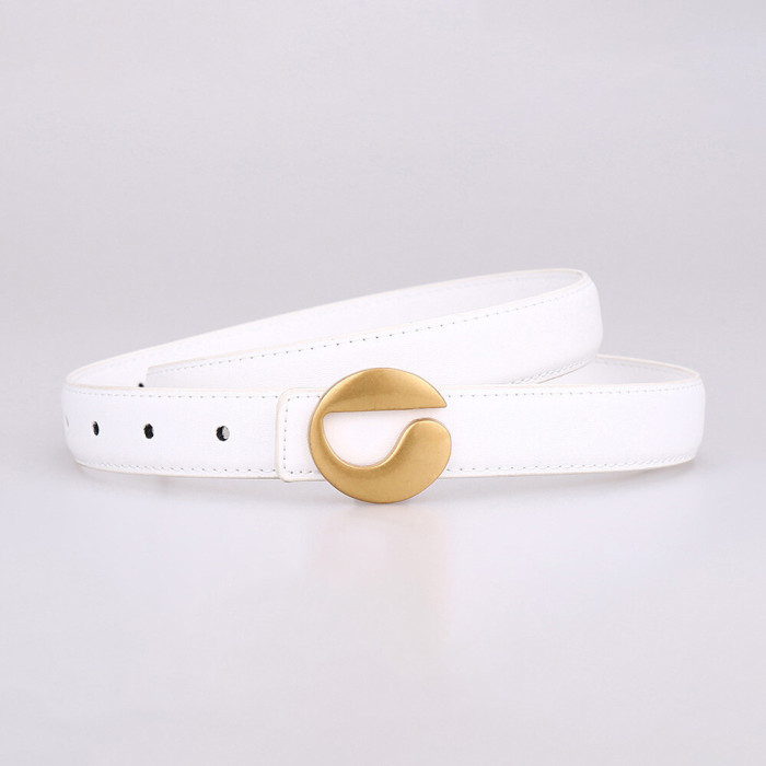 Versatile Leather Belt Stylish Casual Minimalist for Jeans Suits Skirts Trousers