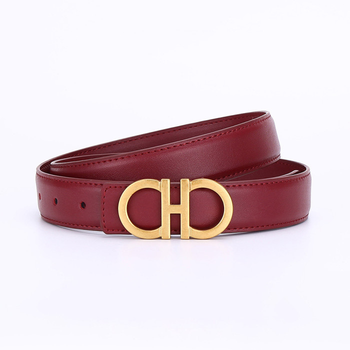 Versatile Elegant Leather Black Belt for Jeans Skirts Suits Casual Business