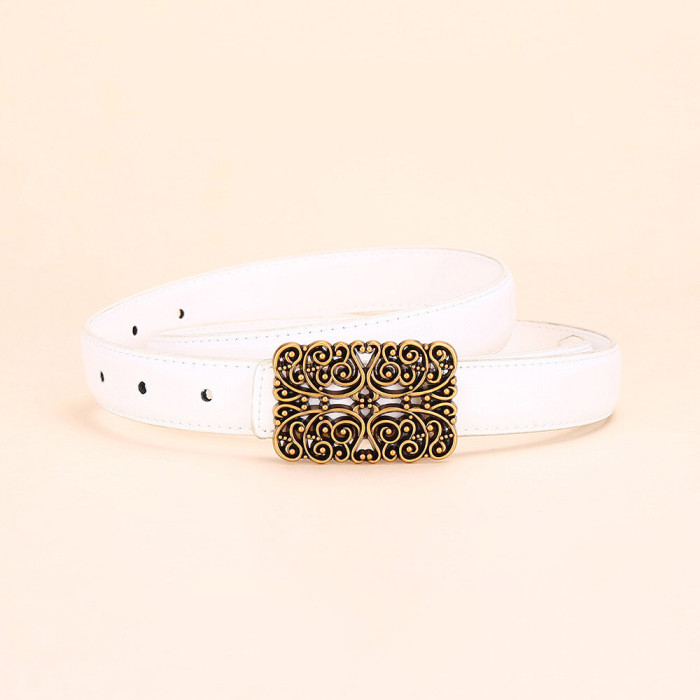 Versatile Black Leather Belt for Jeans Suits Skirts Trousers Business Casual