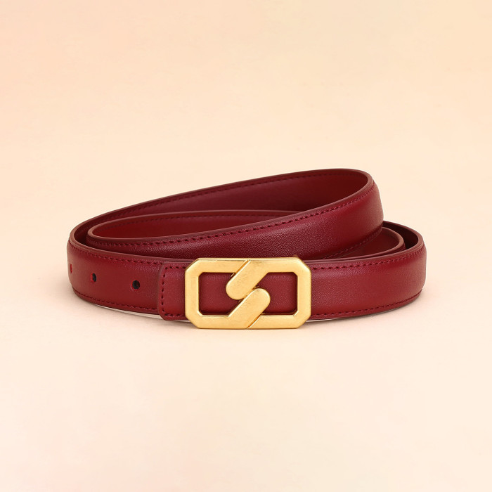 Leather Versatile Black Belt for Jeans Skirts Suits Trousers Business Casual