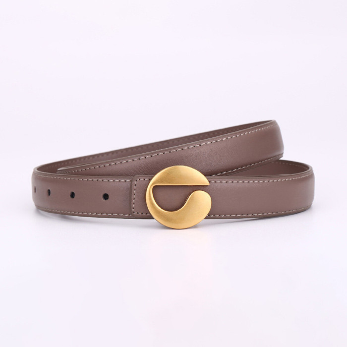 Versatile Leather Belt Stylish Casual Minimalist for Jeans Suits Skirts Trousers