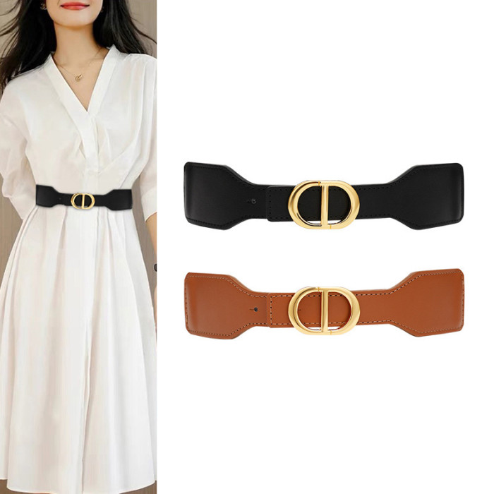 Versatile Fashion Minimalist Black Belt for Suits Skirts Trousers Business Casual