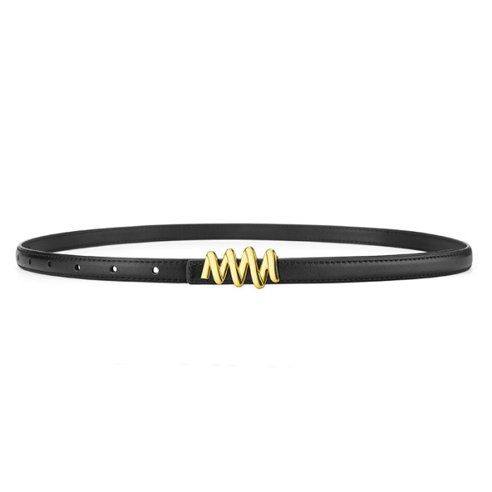 Leather Belt for Business Casual Versatile for Dresses Suits Trousersblack eleg