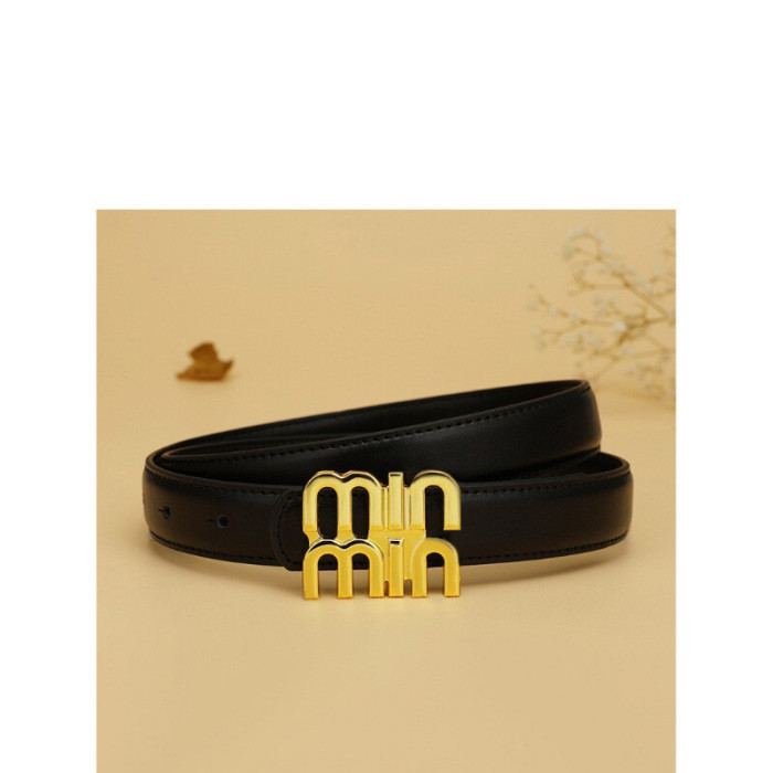 Leather Versatile Black Belt for Suits Jeans Skirts Trousers Business Casual