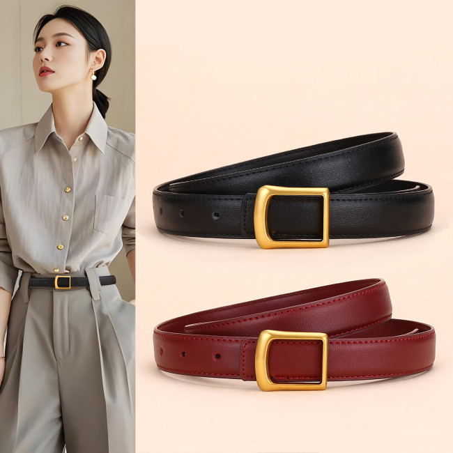 Trendy Fashion Versatile Leather Belt for Jeans Skirts Trousers Casual business