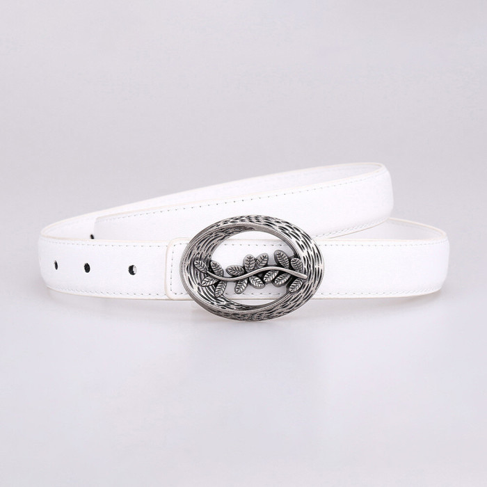 Fashion Vintage Versatile black Leather Belt for Jeans Skirts Trousers Suits