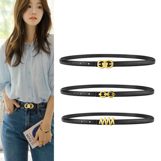 Leather Belt for Business Casual Versatile for Dresses Suits Trousersblack eleg