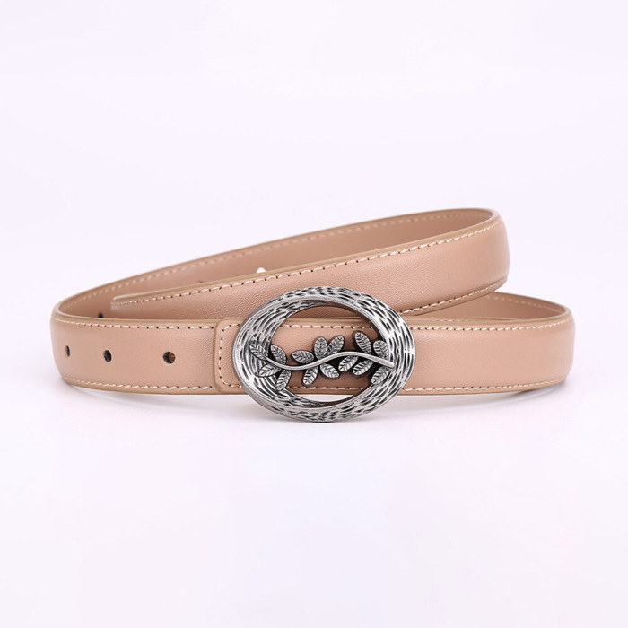 Fashion Vintage Versatile black Leather Belt for Jeans Skirts Trousers Suits