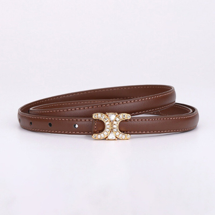 Fashion Versatile Slim Stylish Casual Leather Belt for Dresses Suits business