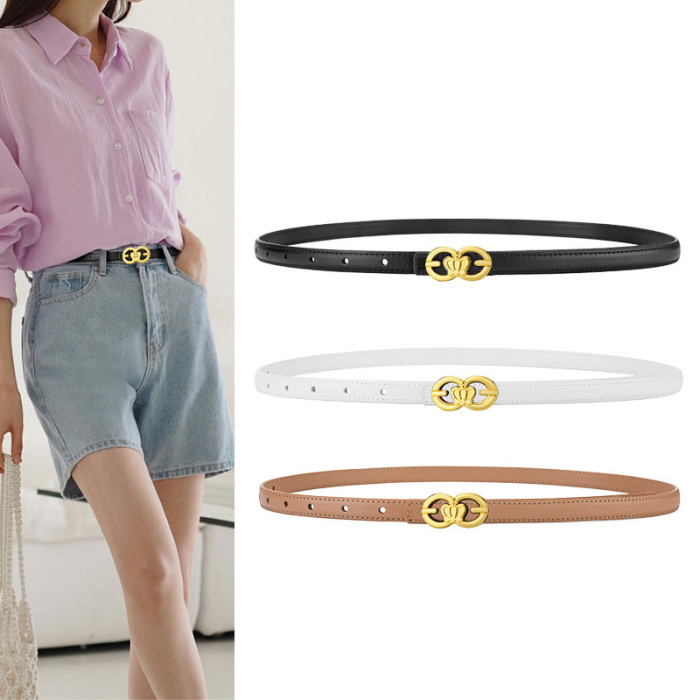 Leather Belt for Business Casual Versatile for Dresses Suits Trousersblack eleg
