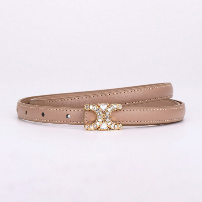 Fashion Versatile Slim Stylish Casual Leather Belt for Dresses Suits business
