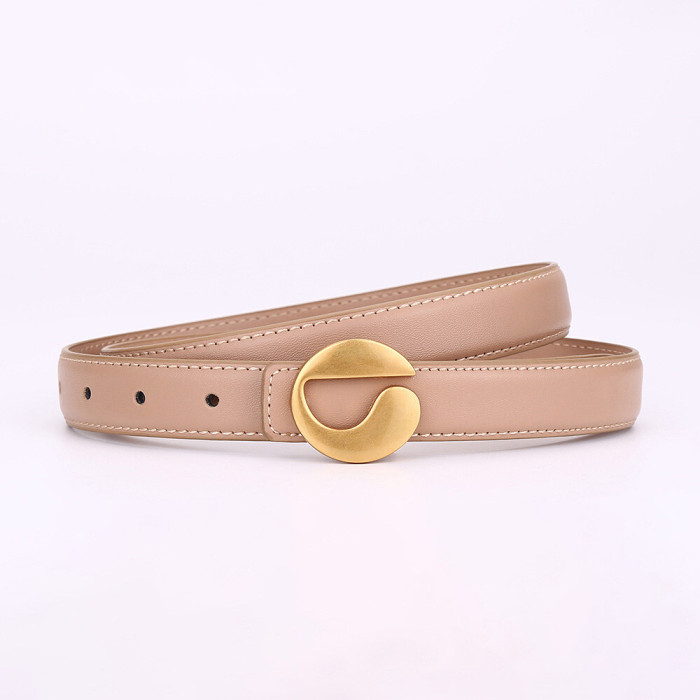 Versatile Leather Belt Stylish Casual Minimalist for Jeans Suits Skirts Trousers