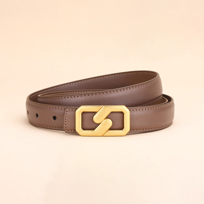 Leather Versatile Black Belt for Jeans Skirts Suits Trousers Business Casual