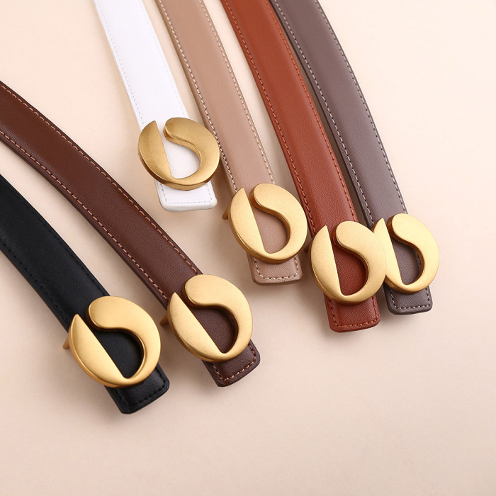 Versatile Leather Belt Stylish Casual Minimalist for Jeans Suits Skirts Trousers