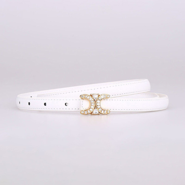 Fashion Versatile Slim Stylish Casual Leather Belt for Dresses Suits business