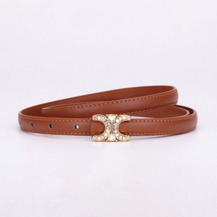 Fashion Versatile Slim Stylish Casual Leather Belt for Dresses Suits business