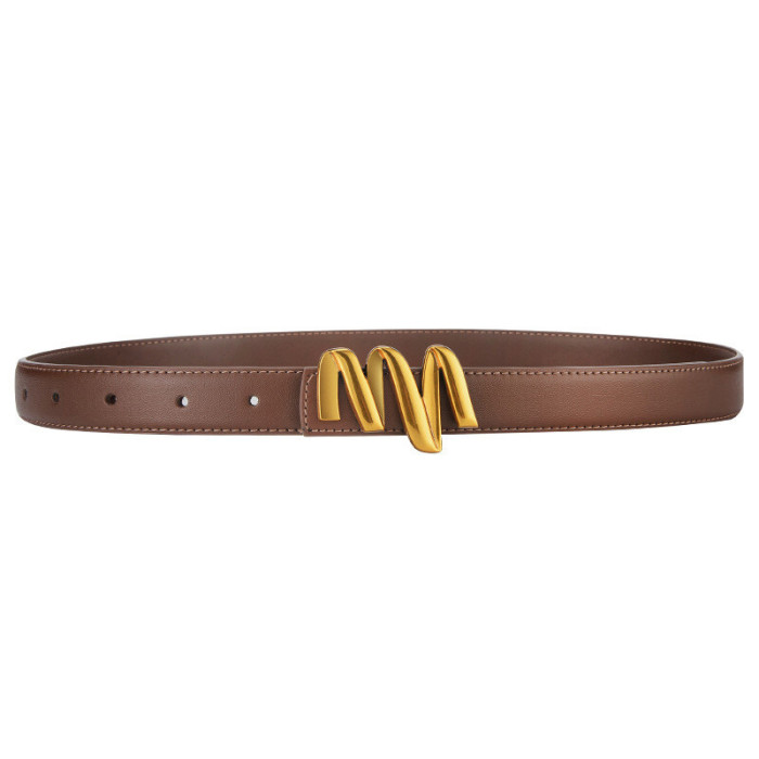 Leather Versatile Belt for Jeans Suits Skirts Business Casual fashion elegant