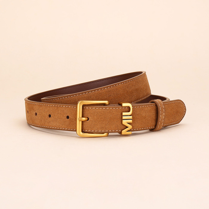 Leather Versatile Black Belt for Casual Trousers Jeans Skirts Suits Business