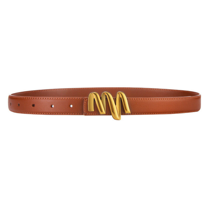 Leather Versatile Belt for Jeans Suits Skirts Business Casual fashion elegant