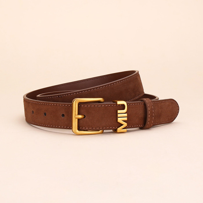 Leather Versatile Black Belt for Casual Trousers Jeans Skirts Suits Business