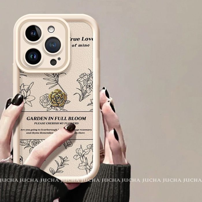 For iPhone 17 Air 17 16 Pro Max 15 14 13 12 11 7 8 Phone Cover Camellia Flower
